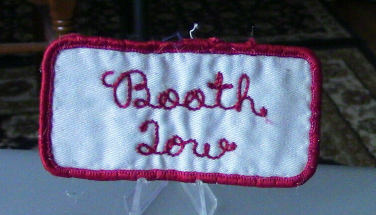 Uniform, Name Patch:BOOTH TOW (White Background/Red Outline & Letters)