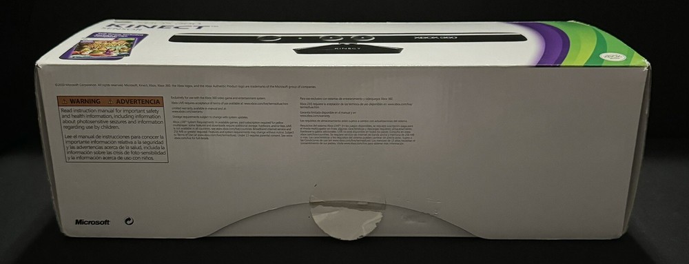 Microsoft Xbox 360 Kinect Sensor CIB Complete. Sealed Game. Authentic & Tested