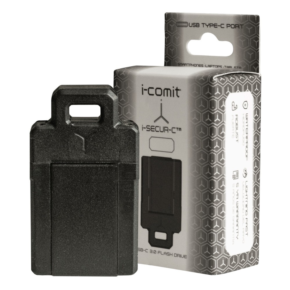 i-comit i-secur-c Waterproof & Capless Type-C Flash Drive with Data Encryption