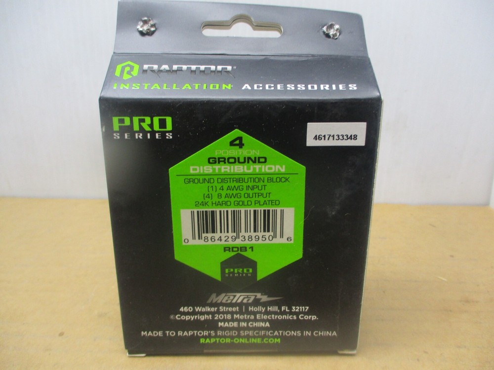 Raptor RDB1 4-Position Ground Distribution Block - Pro Series