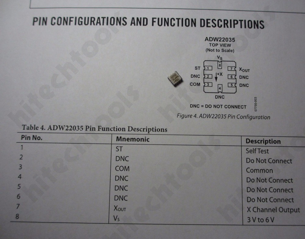 1pc Analog Devices AD22035Z high precision 18g single axis accelerometer USA