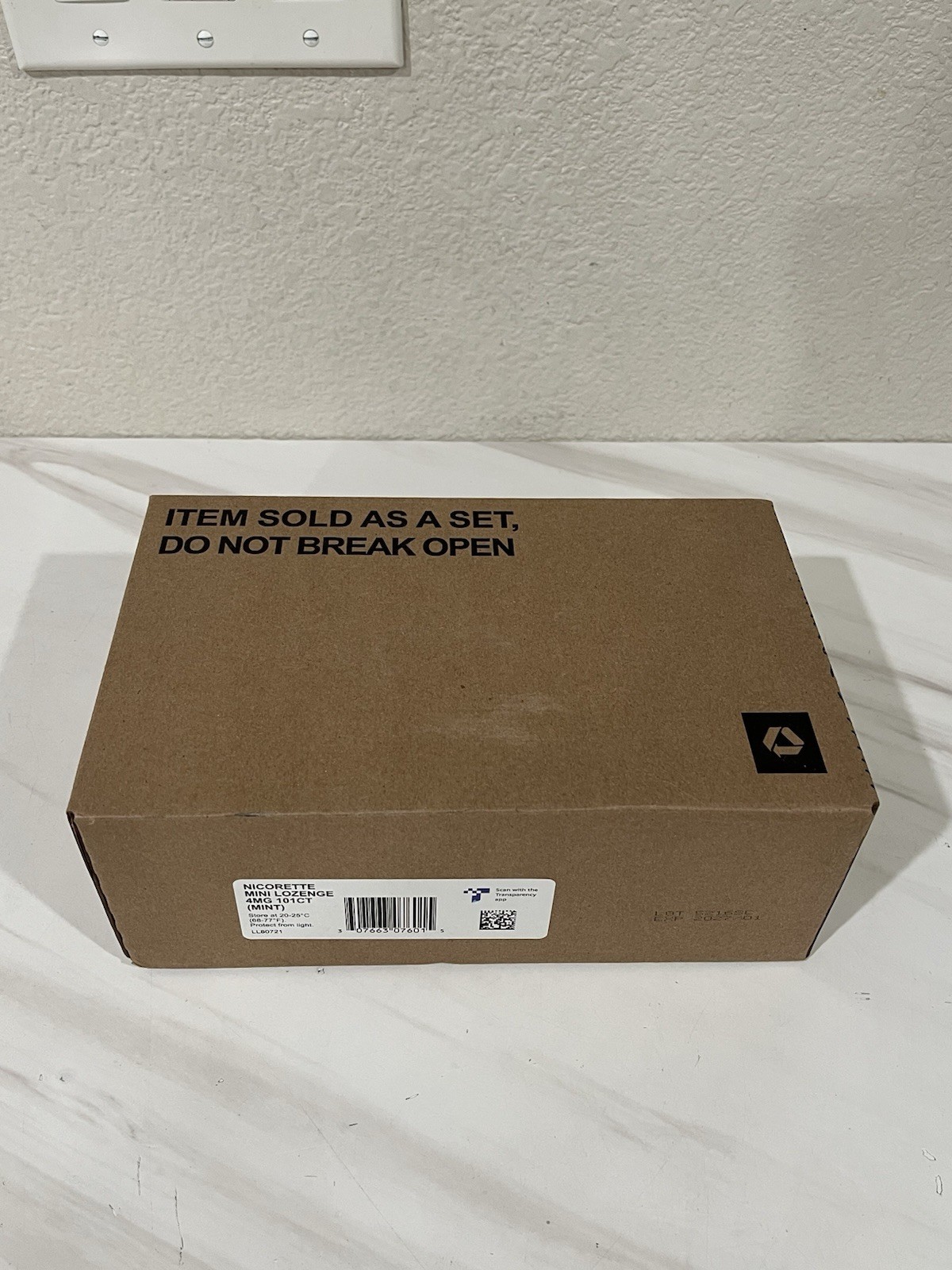 Nicorette Mini Nicotine Lozenges, 4 mg Peppermint Flavor, 101 Count (Exp 1/2027)