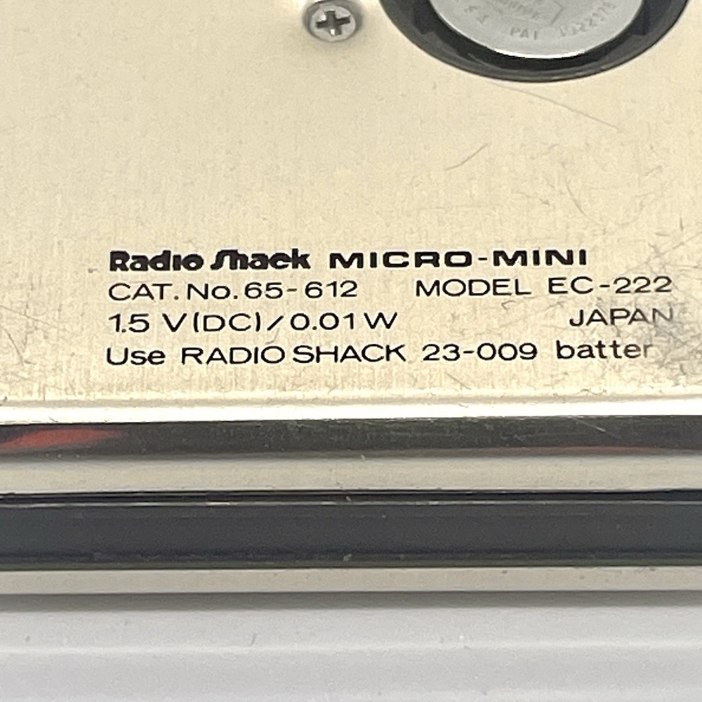 Radio Shack Micro-Mini Calculator Model EC-222 w/Case & Box Japan-made Casio OEM