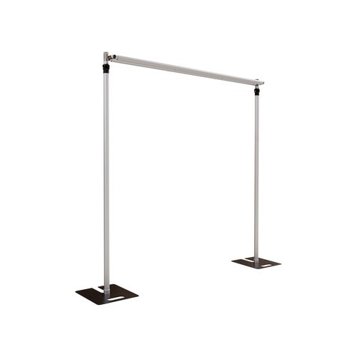 DOUBLE CROSS BAR ADJUSTABLE QUICK BACKDROP KIT 10 FT x 10 FT PIPE WITHOUT DRAPE