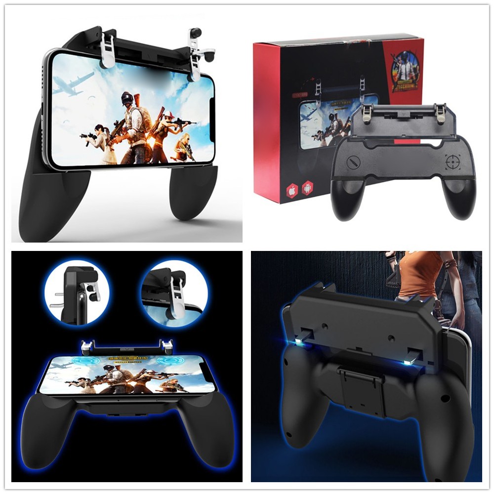 W10 Mobile Game Controller Gamepad Joystick Fire Trigger For PUBG Fortnite A