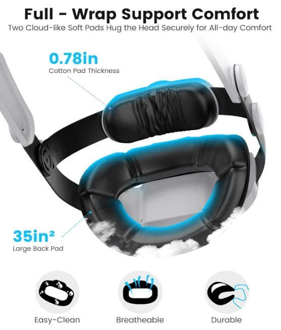 MQ2000 Series Oculus Quest 2/3 Replaceable Head Strap No Battery New