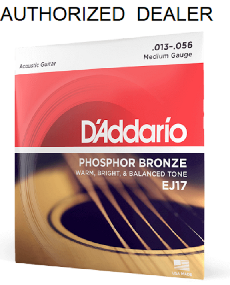 D'Addario EJ17 Phosphor Bronze Acoustic Guitar Strings Medium 13-56