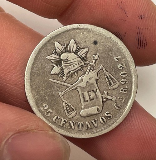 Mexico - 1888 GoR Silver 25 Centavos - Popular