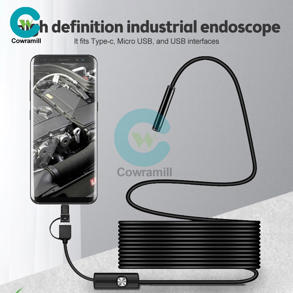 6LED HD Snake Endoscope Borescope Inspection Camera Scope for USB Android PC