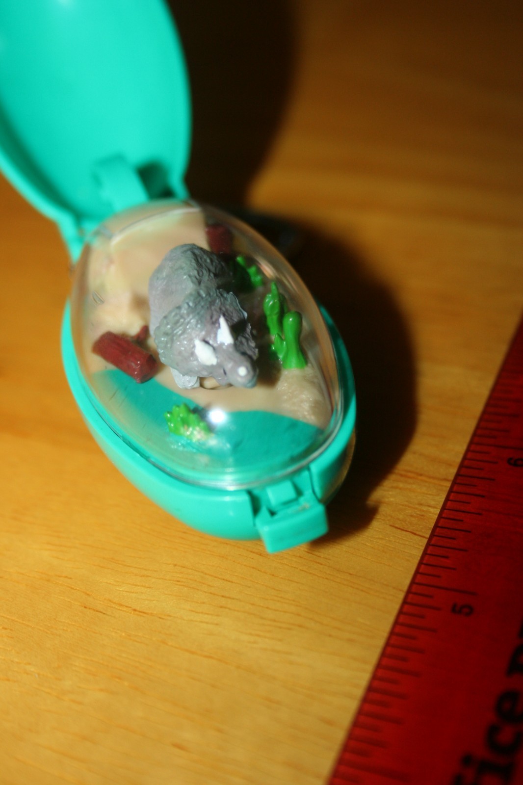 Vintage 1993 Takara My Pet Dino Triceratops Dinosaur Keychain Toy NOT WORKING