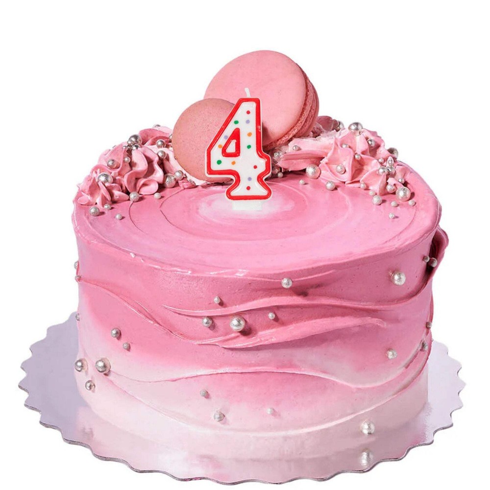 Birthday Number-4 Cake Candle: 1 Pack