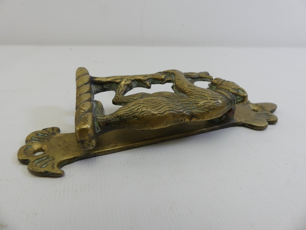 (RefJOH2) Brass bear door knocker approx 13cm long