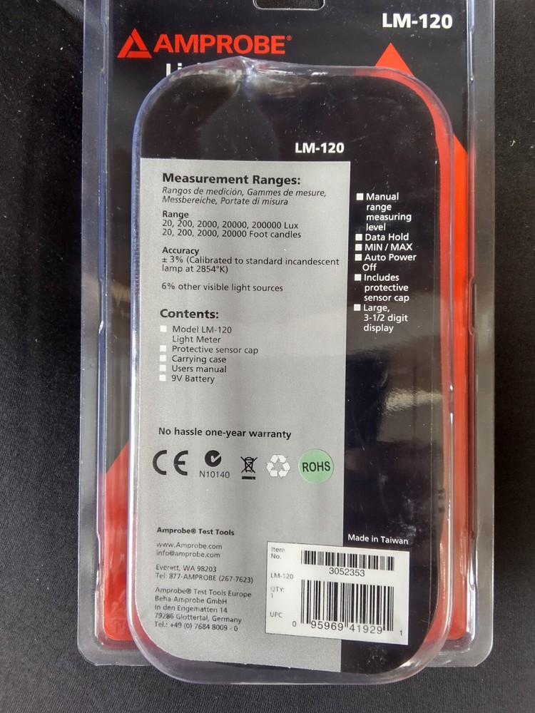 Amprobe LM-120 Digital Light Meter