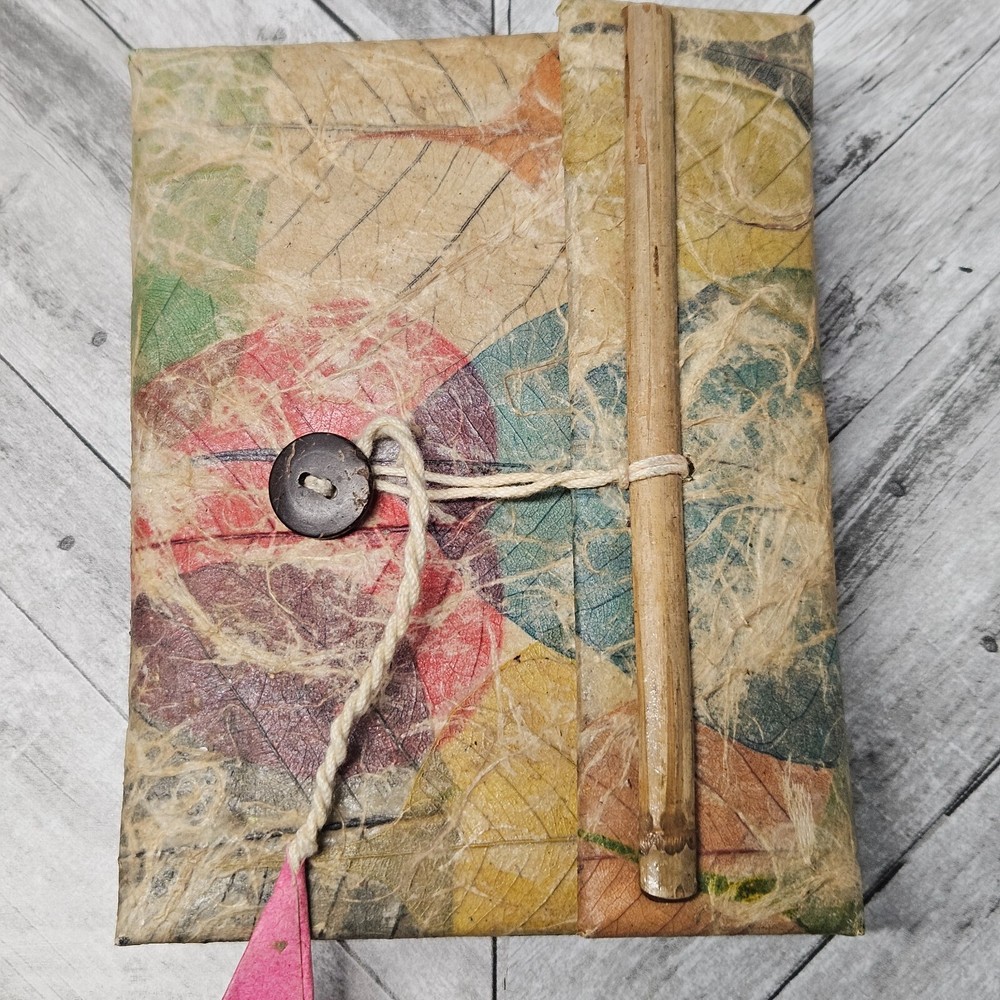 Handmade Journal Book Leaf Art 4"x6"