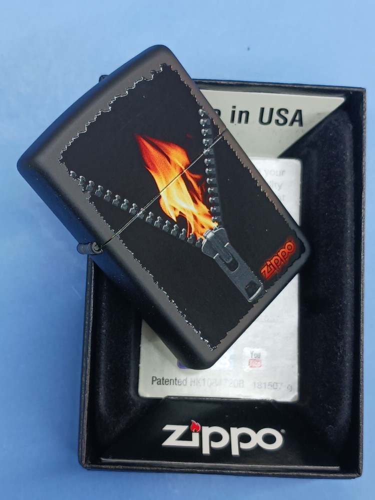 Zippo Black Matter Zipper/Flame Lighter 28309