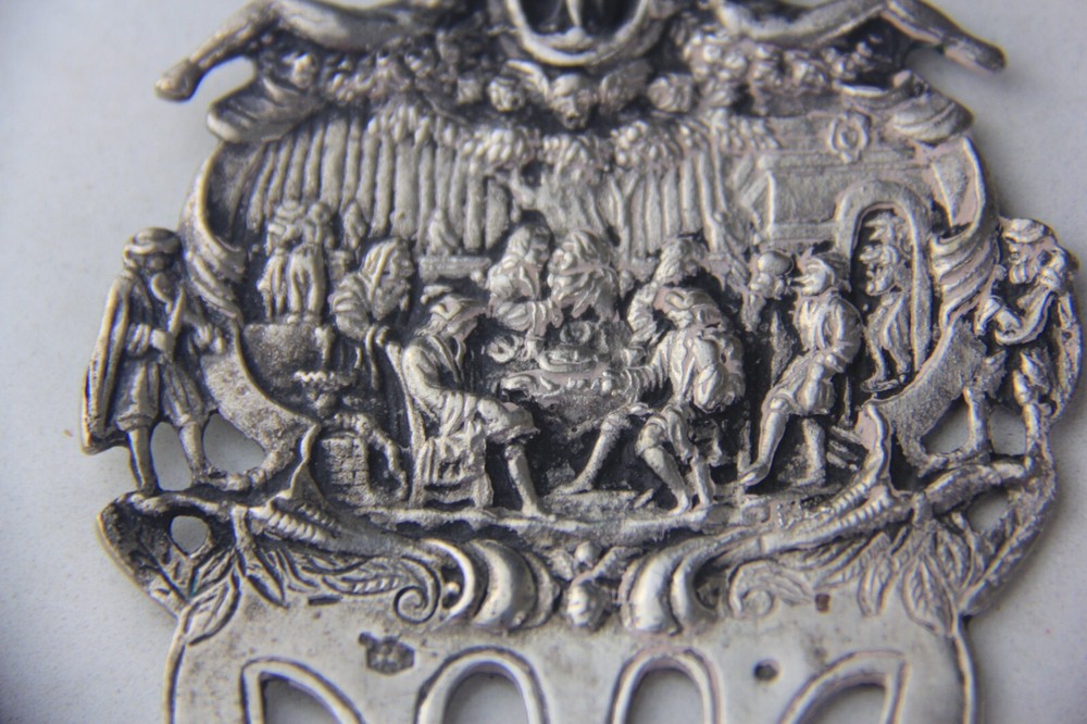 Antique Dutch 833 Silver Serving Fork