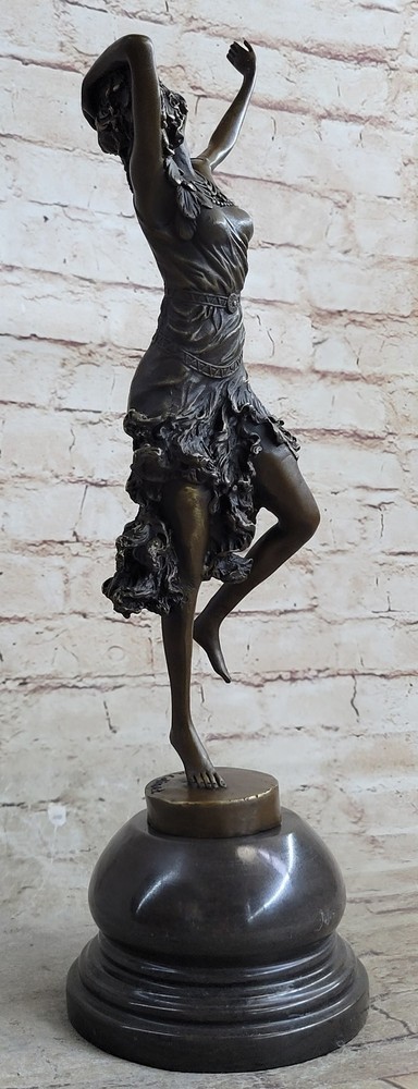100% Solid genuine Bronze Colinet Dancer Home office Decoration Decor Figurine