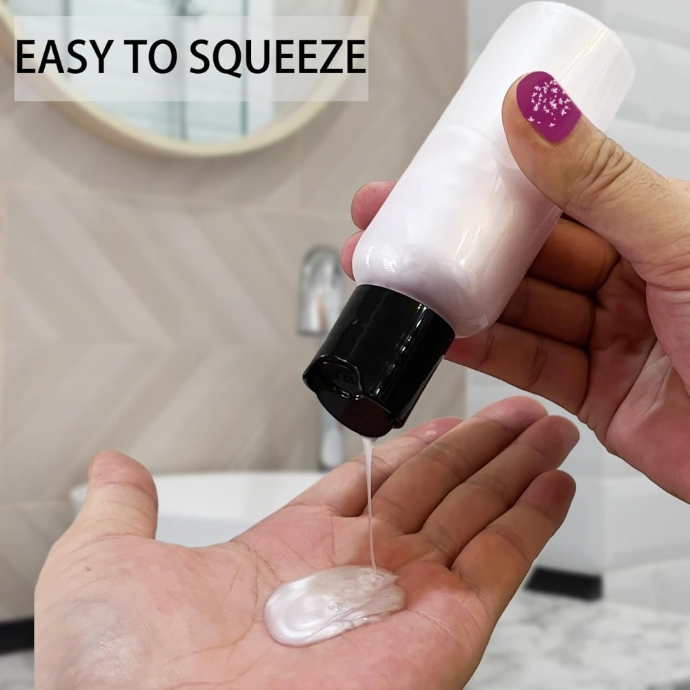 Empty Travel Size Bottles 5 Pack 3.4 oz TSA Approved Leakproof Plastic