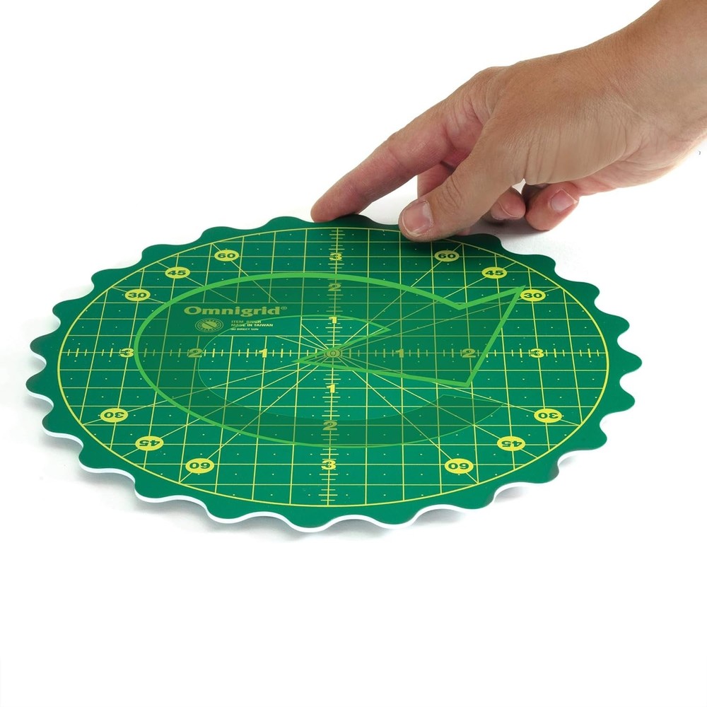 Clear 8-Inch Rotating Cutting Mat with Non-Slip Base for Precise Crafting