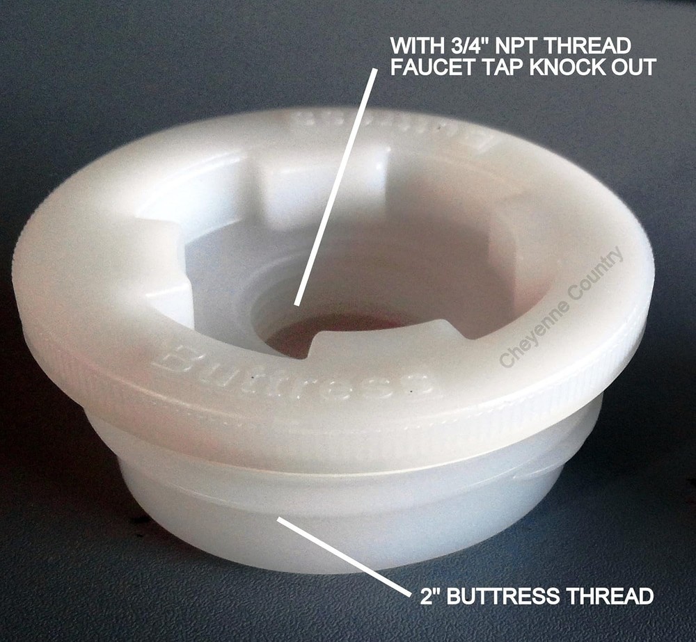 Knockout Bung Cap 2" with 3/4" Knock Out Fine Thread & Coarse Thread Combo Pack