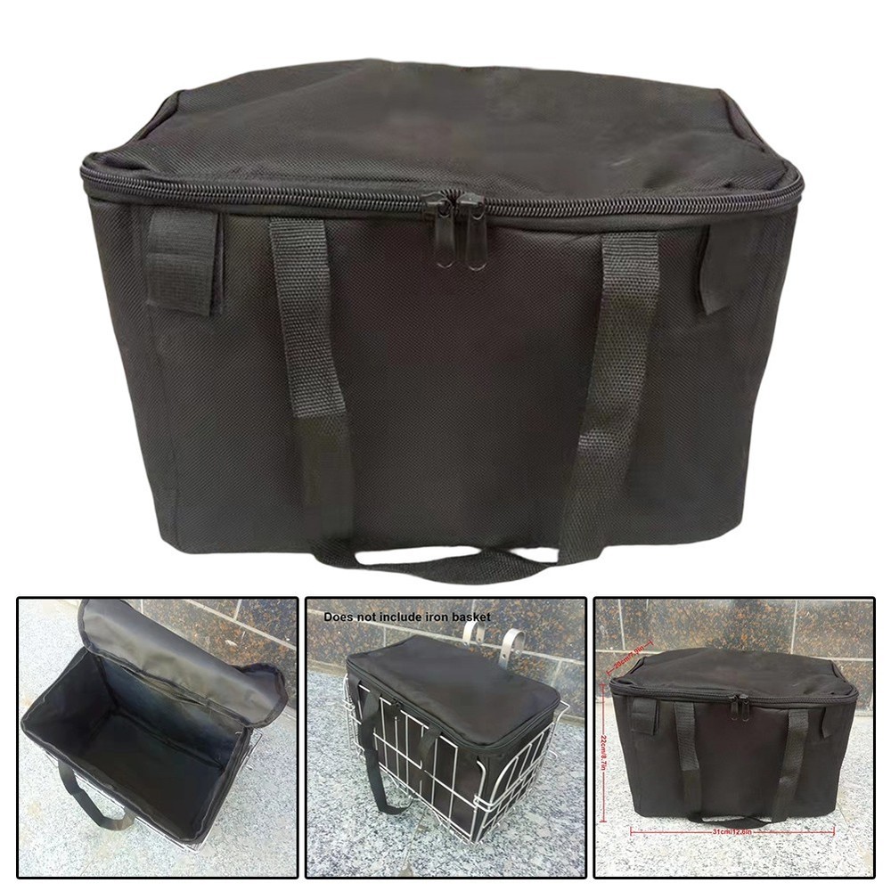 Bicycle Basket Inner Bag Secure and Convenient Storage Solution in Black