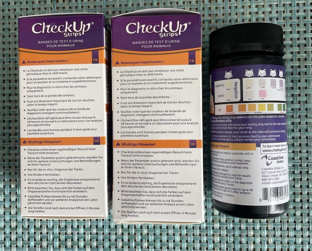 Checkup pet urine Testing Strips, 2 Boxes, One Unopened And One Opened