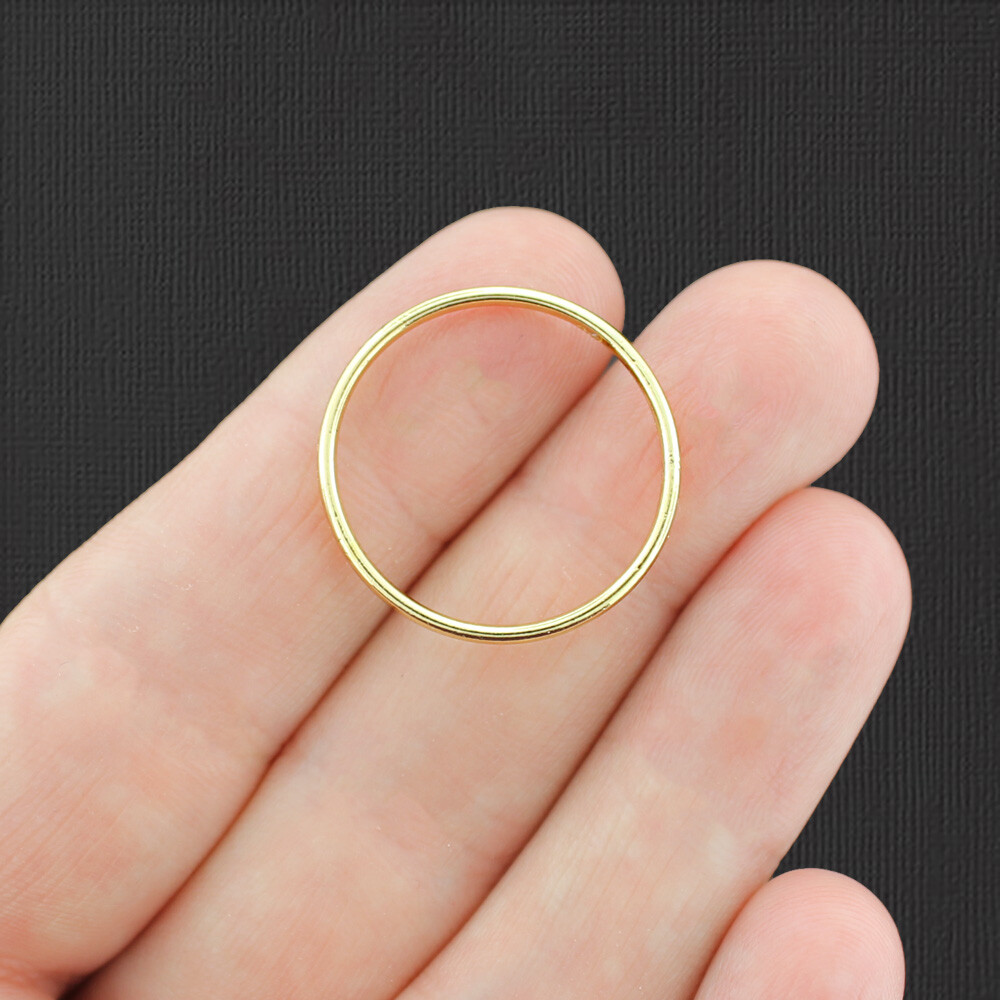 4 Linking Rings Gold Tone 2 Sided - GC1384