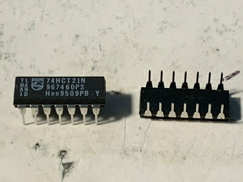 PHILLIPS IC- 74HCT21N- DUAL 4-INPUT AND GATE- 14 PIN .