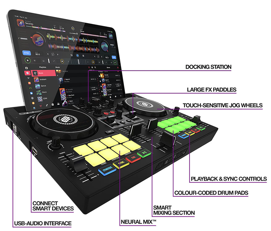 Reloop BUDDY Compact 2-Channel DJ Controller for Algoriddim djay