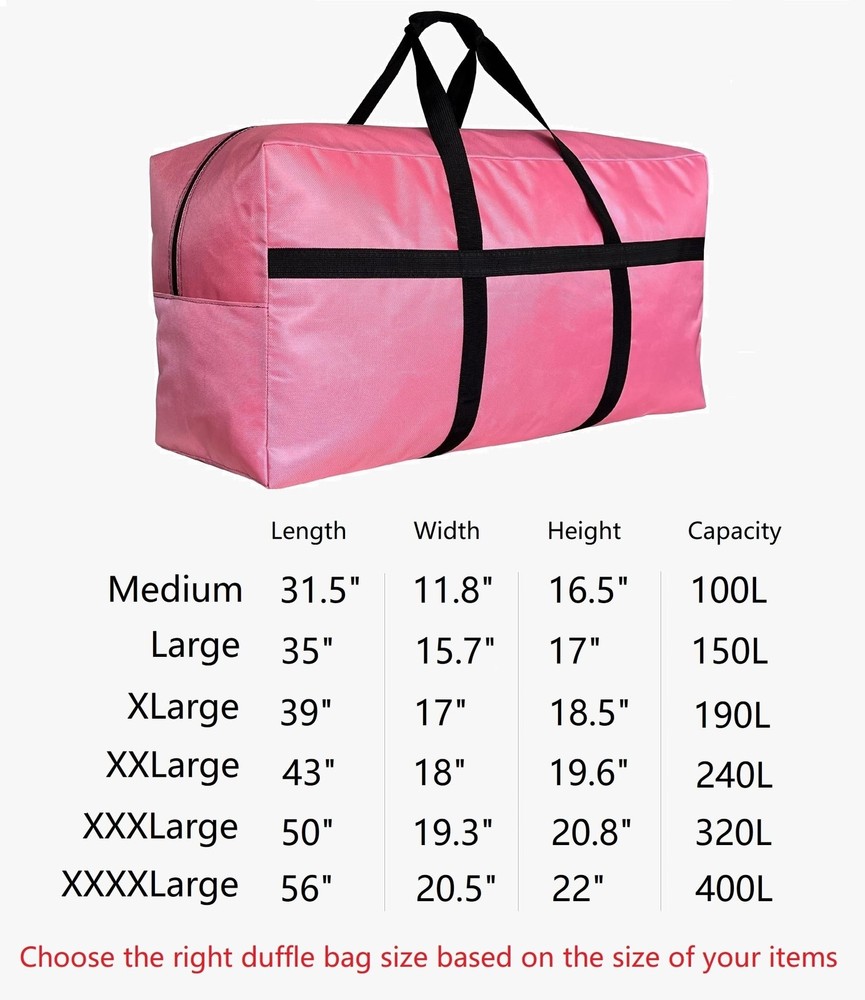 Extra Large Canvas Duffle Bag for Travel, Big Oversized Foldable St... Fast Ship