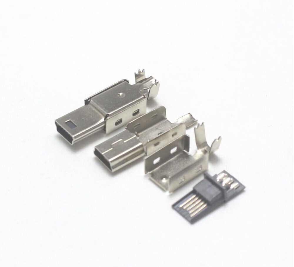 Nickel Plated USB 2.0 Connectors DIY Solder