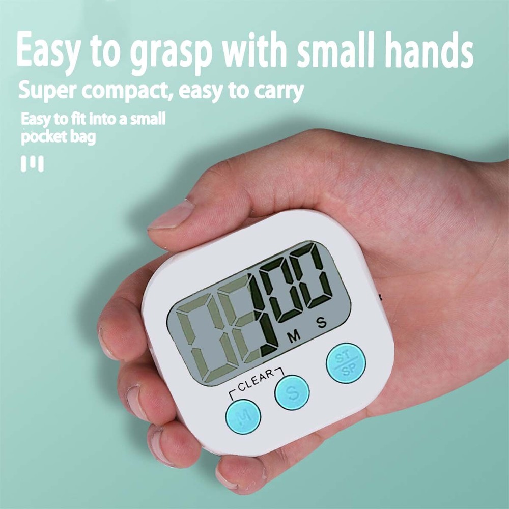 Kitchen Timer Digital Large Magnet Cooking LCD Alarm Loud Count Down Clear 99min