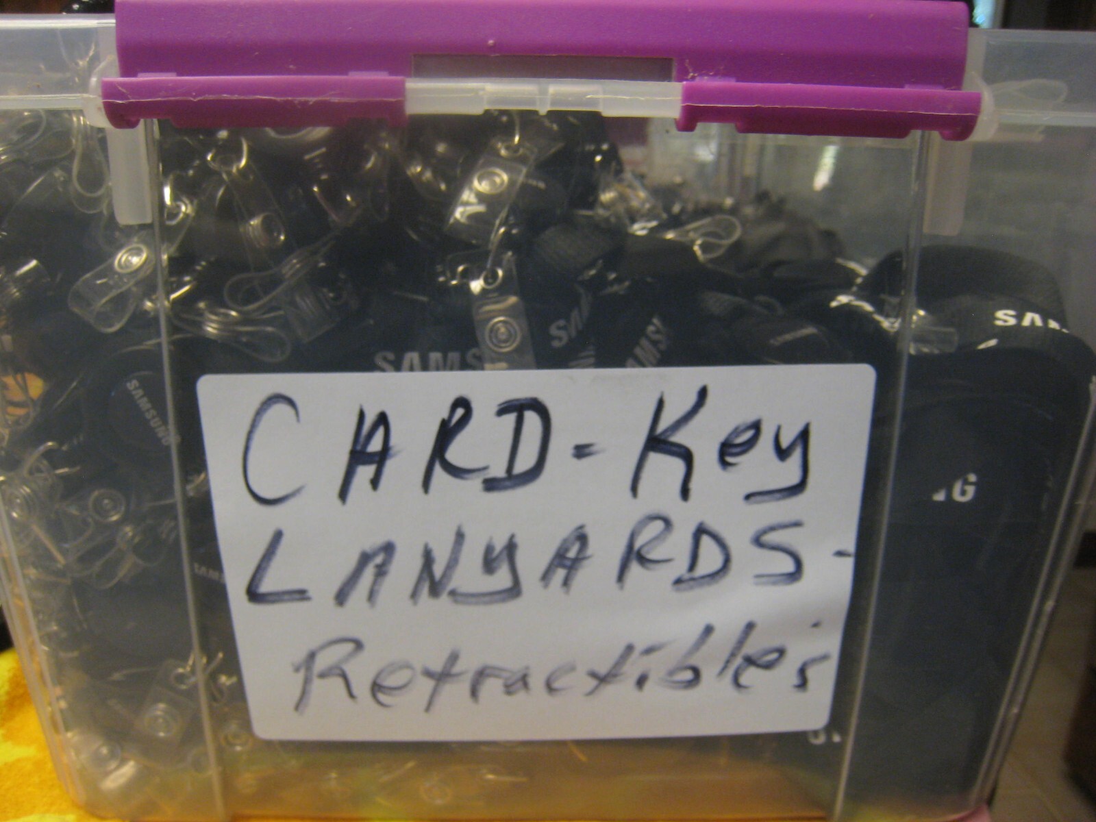 6 Samsung Lanyard Black Retractable Badge Card key Reel Id Card Badges ZONUS 28"