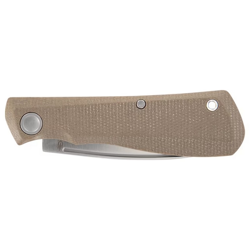 Gerber Mansfield Folding Knife 3.15" D2 Drop Point Plain Edge, Micarta Handle