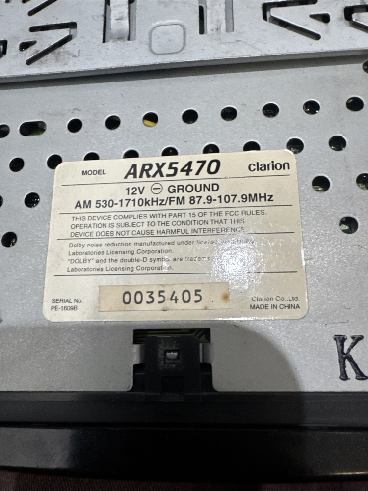 Clarion ARX5470 Car Stereo