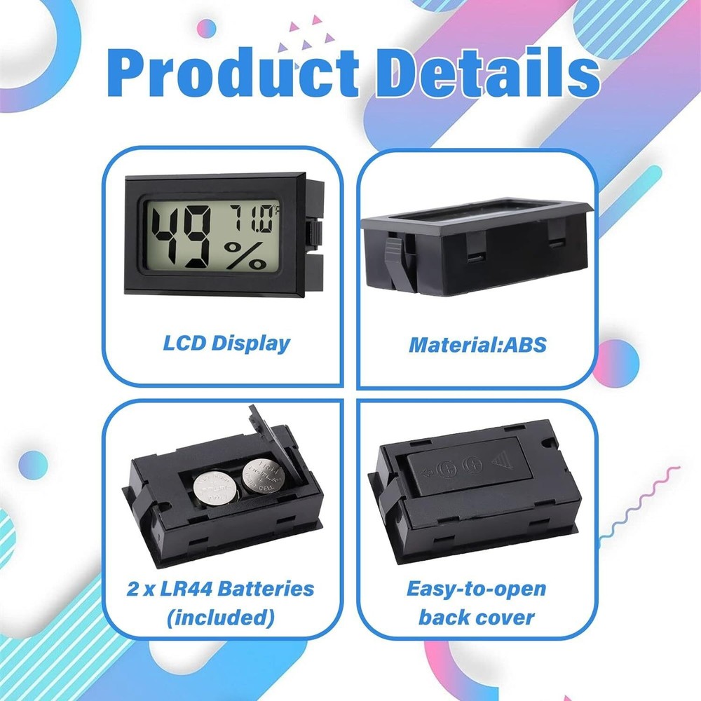 Mini Thermometer Hygrometer LCD Indoor Digital Temperature Humidity Meter Tester