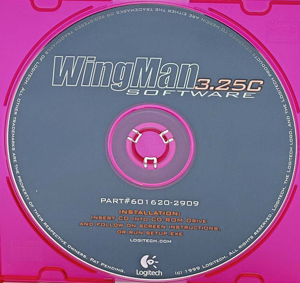 Logitech WingMan Software 3.25C CD-ROM Windows 95/98 Driver Disc OEM