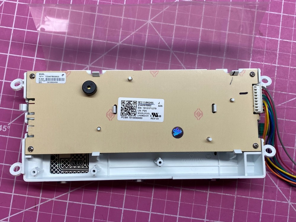 Maytag Washer Interface Control Board P# W11186265