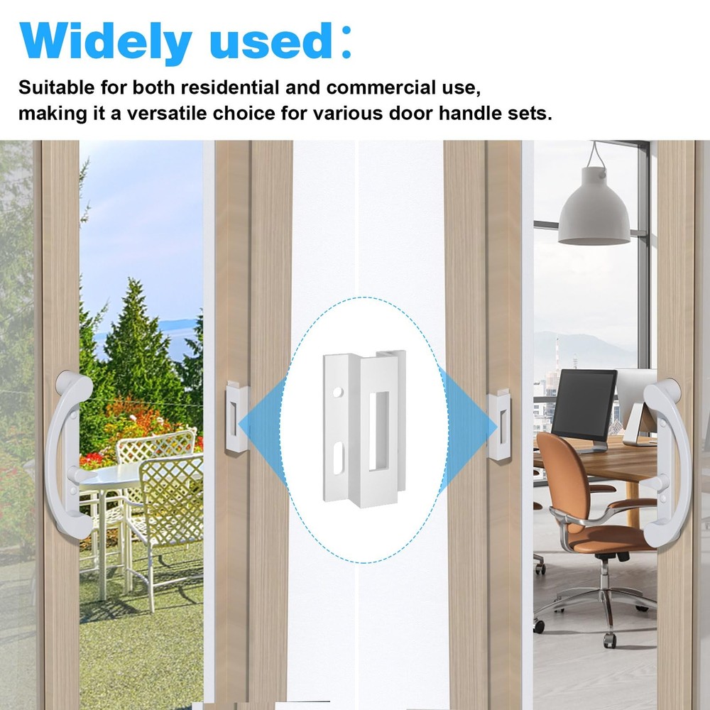 Patio Sliding Door Keeper／Hook Style Latch／E 2124 Latch Lock 1 Pack