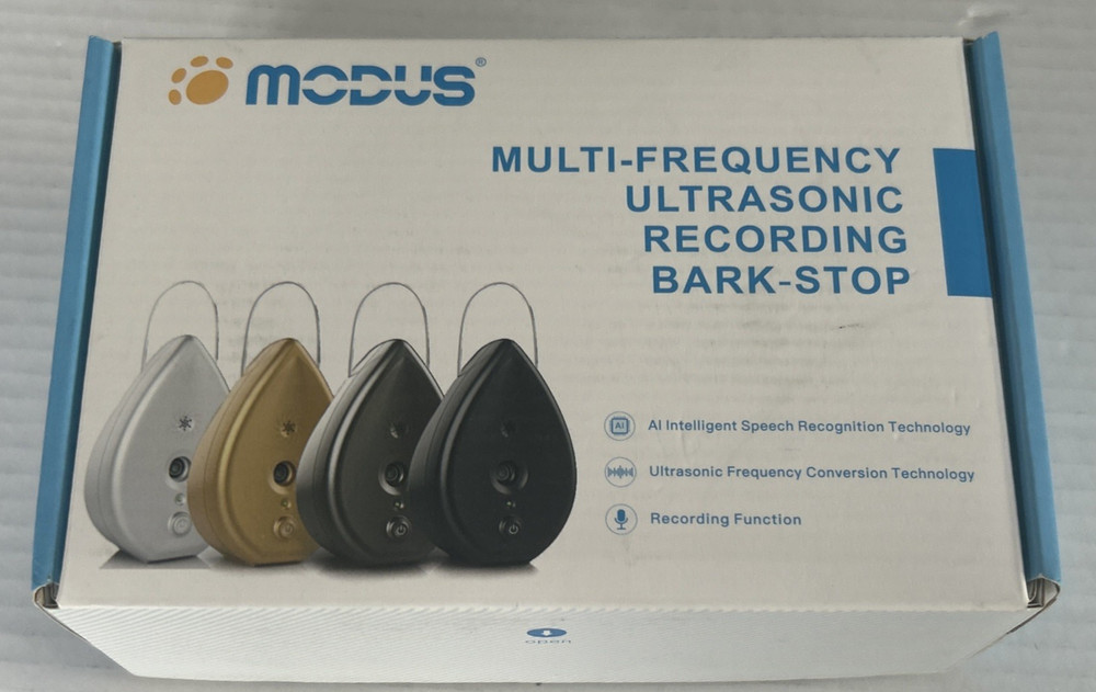 Modus Multi-Frequency Ultrasonic Recording Bark Stop 3 Modes Rechargeable AI