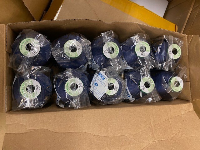 (10 Pack) KingStar Embroidery Thread, Polyester 358 LIGHT NAVY - 5000 Meter each