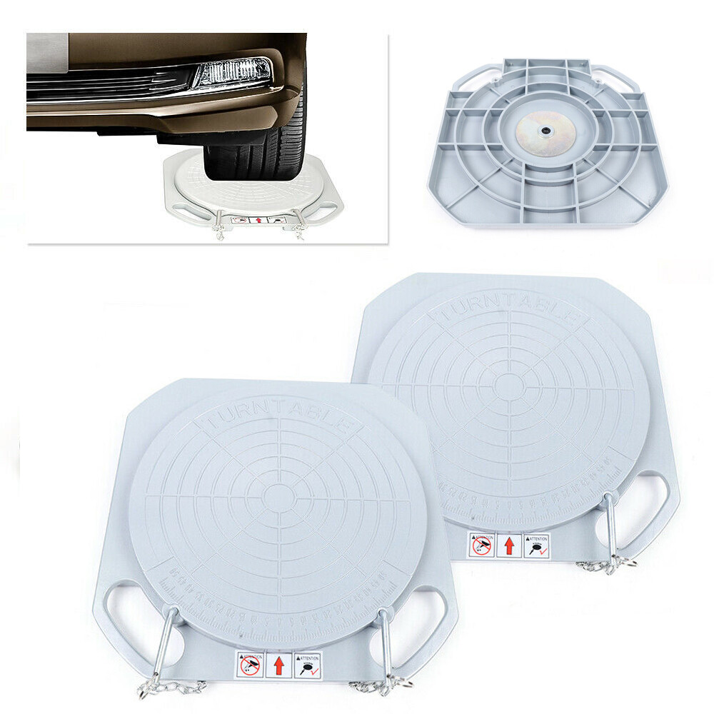 2pcs Car Front End Wheel Alignment Turntable Turn Plates Tool &Transition Block