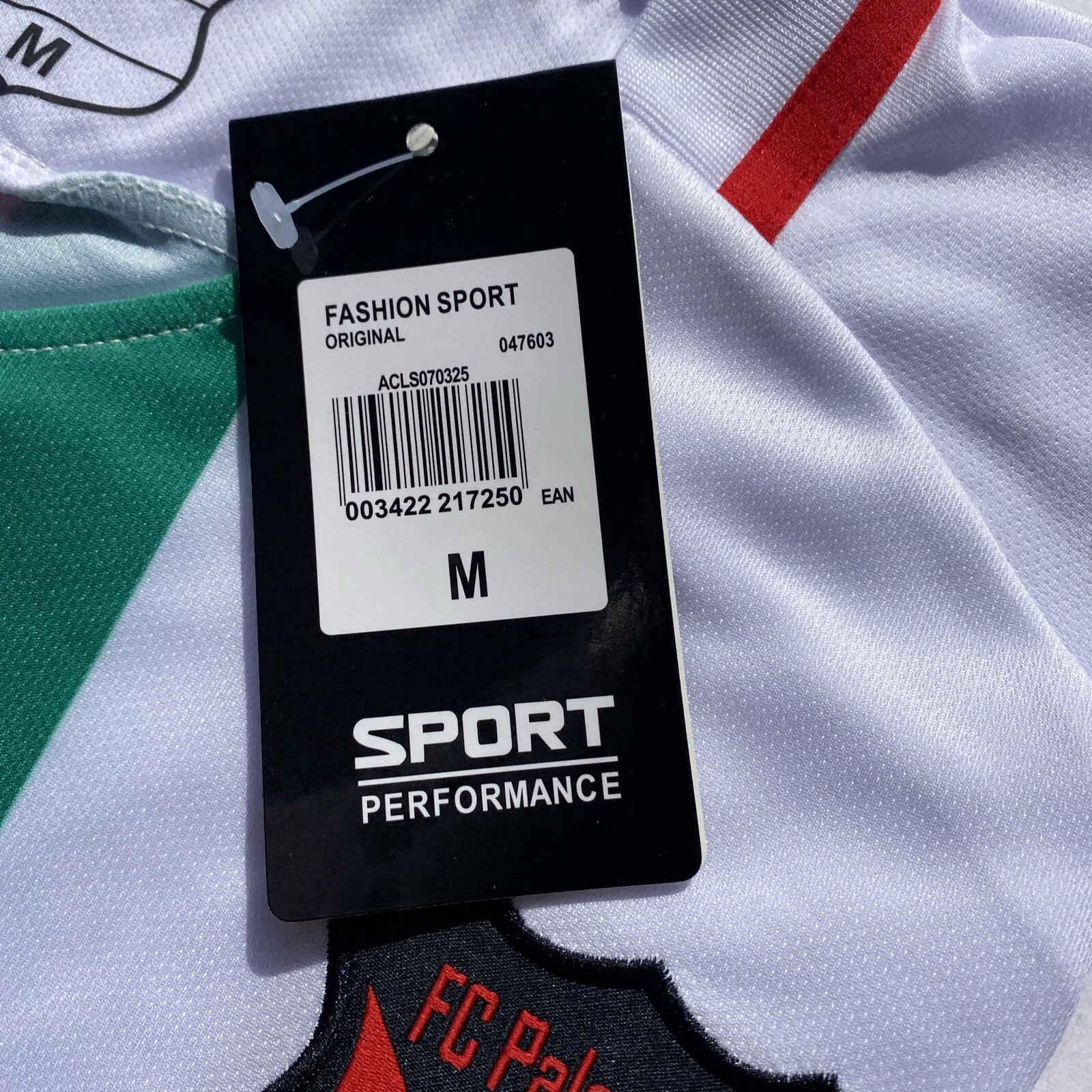 White Palestine Football Shirt/Jersey 23-34 Size Medium