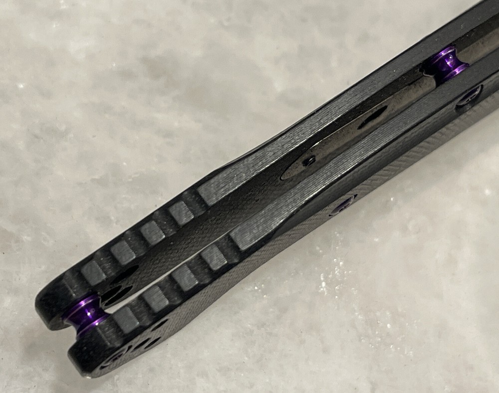 Translucent Purple Thumb Stud & Standoffs For Benchmade 940-2 G10 Handle Knife