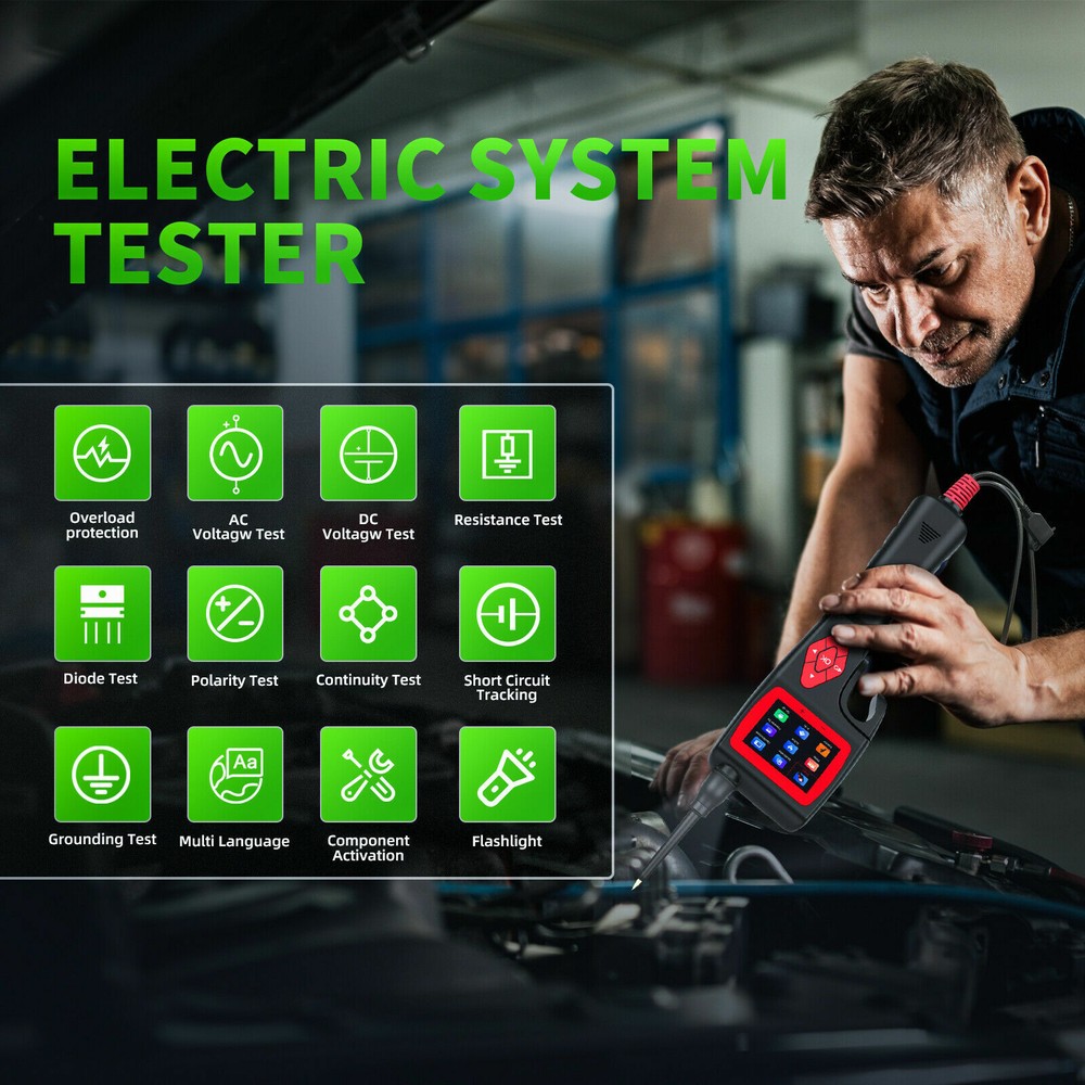 Electric Power Probe Circuit Tester Multi-meter Oscilloscope Relay Injector Test