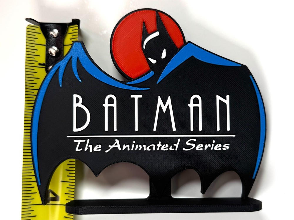 BatMan the Animated Series 3D Printed Freestanding Logo