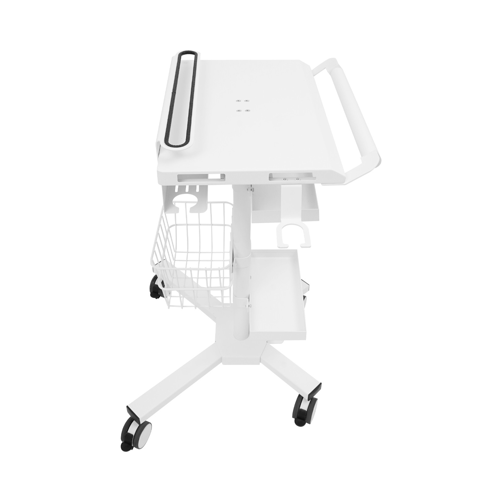 Medical Laptop Workstation Cart With Scanner Holder Storage For Hospital Clinic
