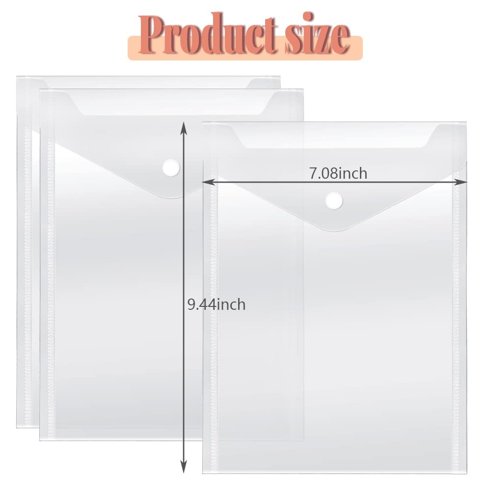 Vmiapxo 40 Pack Stamp & Die Storage Pockets - Reusable Plastic Envelopes