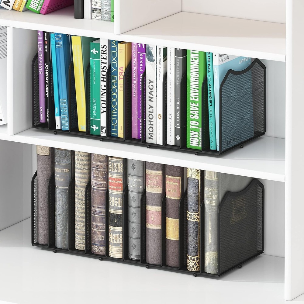 Multifunctional Mesh File Sorter - 5 Sections for Ultimate Desk Organization