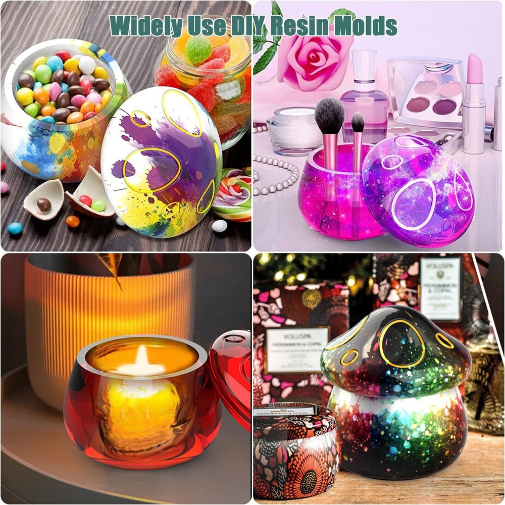 Mushroom Storage Box Epoxy Silicone Resin Casting Mold Craft Moulding Tools d